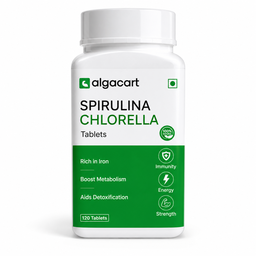 Spirulina + Chlorella Tablets (50:50) – 120 Tablets